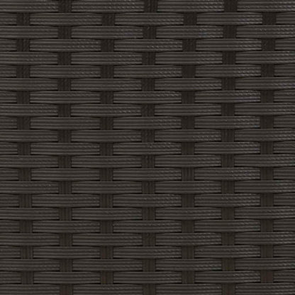 Stackable Garden Chairs Set of 6 Poly Rattan Black Balcony Chair Patio Chairs Dining Chairs for Patio Garden Balcony - QUORE