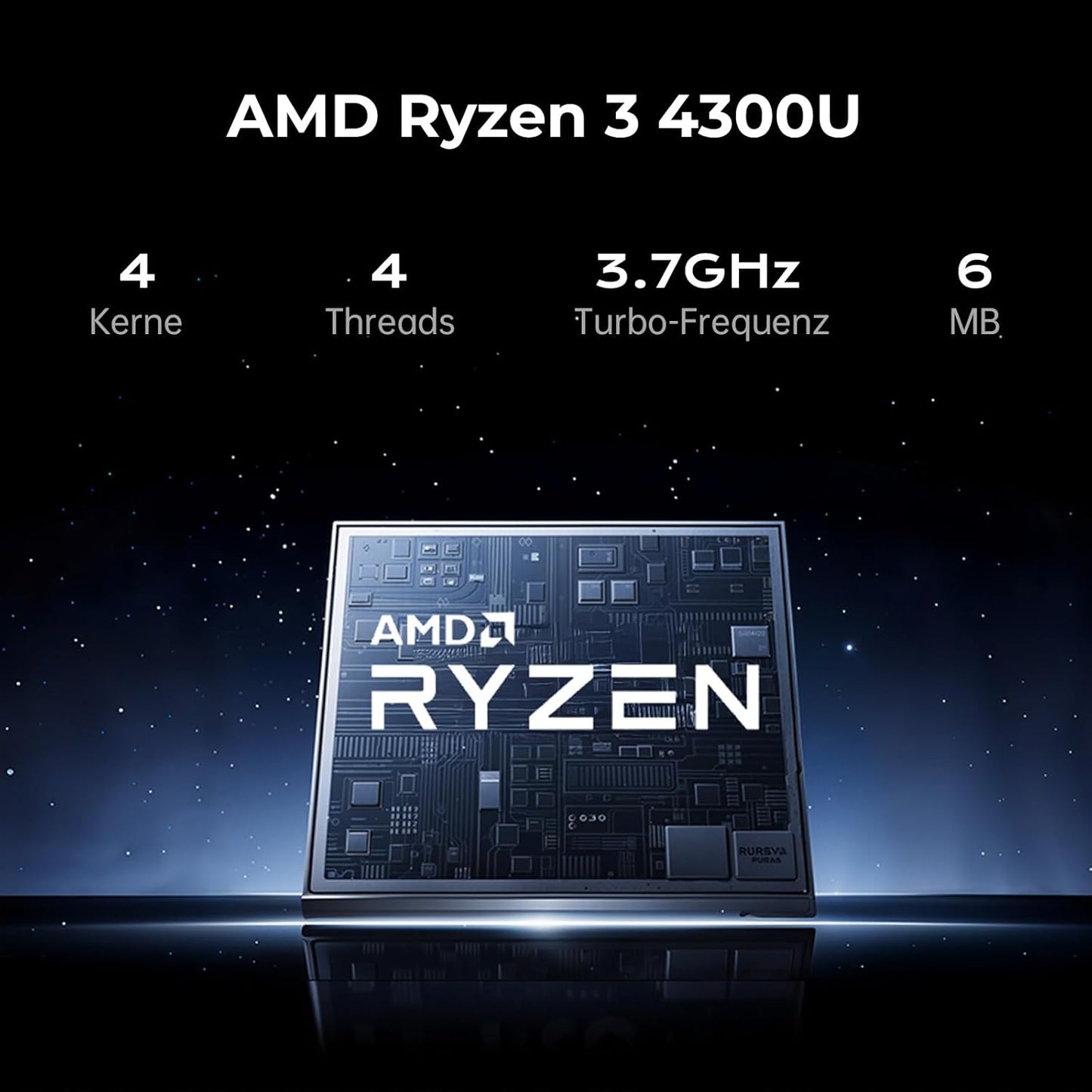 Laptop A-MD Ryzen 4300U Processor (Up to 3.7 GHz), 16GB RAM 512GB SSD, 15.6" 1920 * 1080 IPS FHD - Perfect for Students & Professionals, BT5.0, 3x USB 3.2, HDMI, Type-C