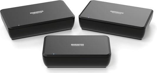 Draadloze luidsprekerverbinding – Voor plafondluidsprekers en hifi-speakers – Draadloze speaker set – Audio set – Speaker zender ontvanger – Draadloze audioverbinding – Geïntegreerde versterker – Cd-kwaliteit audio