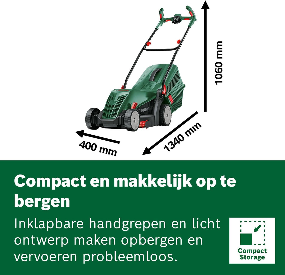 Bosch grasmaaier UniversalRotak 37-555 met snoer (1400 W motorvermogen, maaibreedte: 37 cm, grasopvangbak 40 liter, Ergoflex-handgrepen)