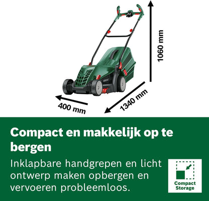 Bosch grasmaaier UniversalRotak 37-555 met snoer (1400 W motorvermogen, maaibreedte: 37 cm, grasopvangbak 40 liter, Ergoflex-handgrepen)