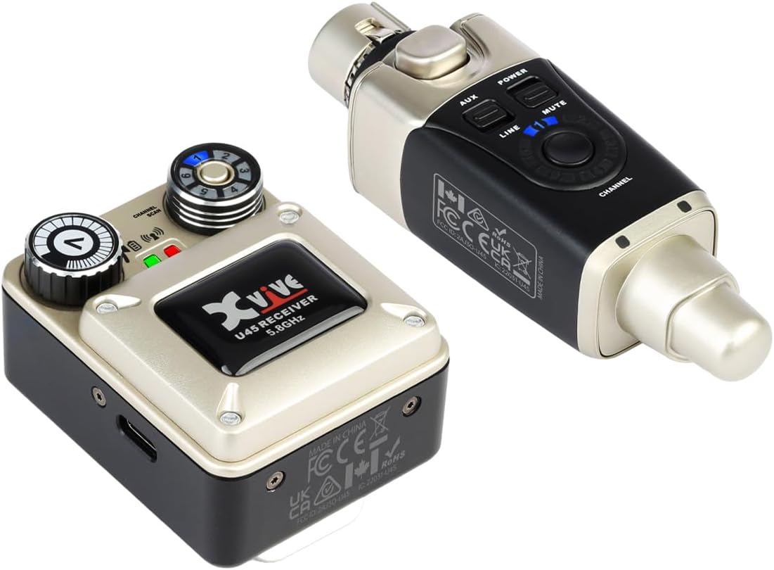 Draadloos In-Oormonitor Systeem 5,8 GHz – In-Ear Monitorsysteem – In-Ear Monitor Systeem – IEM Systeem – Monitor Set – Stabiele Draadloze Audioverbinding – Meer Bewegingsvrijheid Zonder Kabels