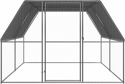 Buitenren Kip – Kippenren – Dierenren – Kippenhok – Buitenkooi – Gegalvaniseerd Staal – 3x4x2 Meter – Waterdicht UV-bestendig Dak