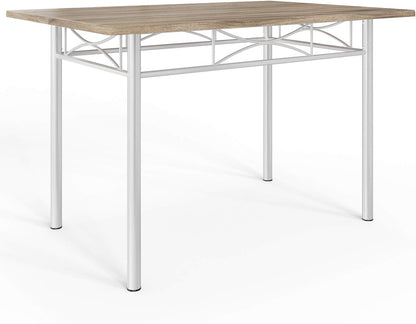 Eethoek – Eettafel Set – Eetkamermeubel – Keukentafel – Stoelenset – Compact 110x70 cm – Gepoedercoat Stalen Frame