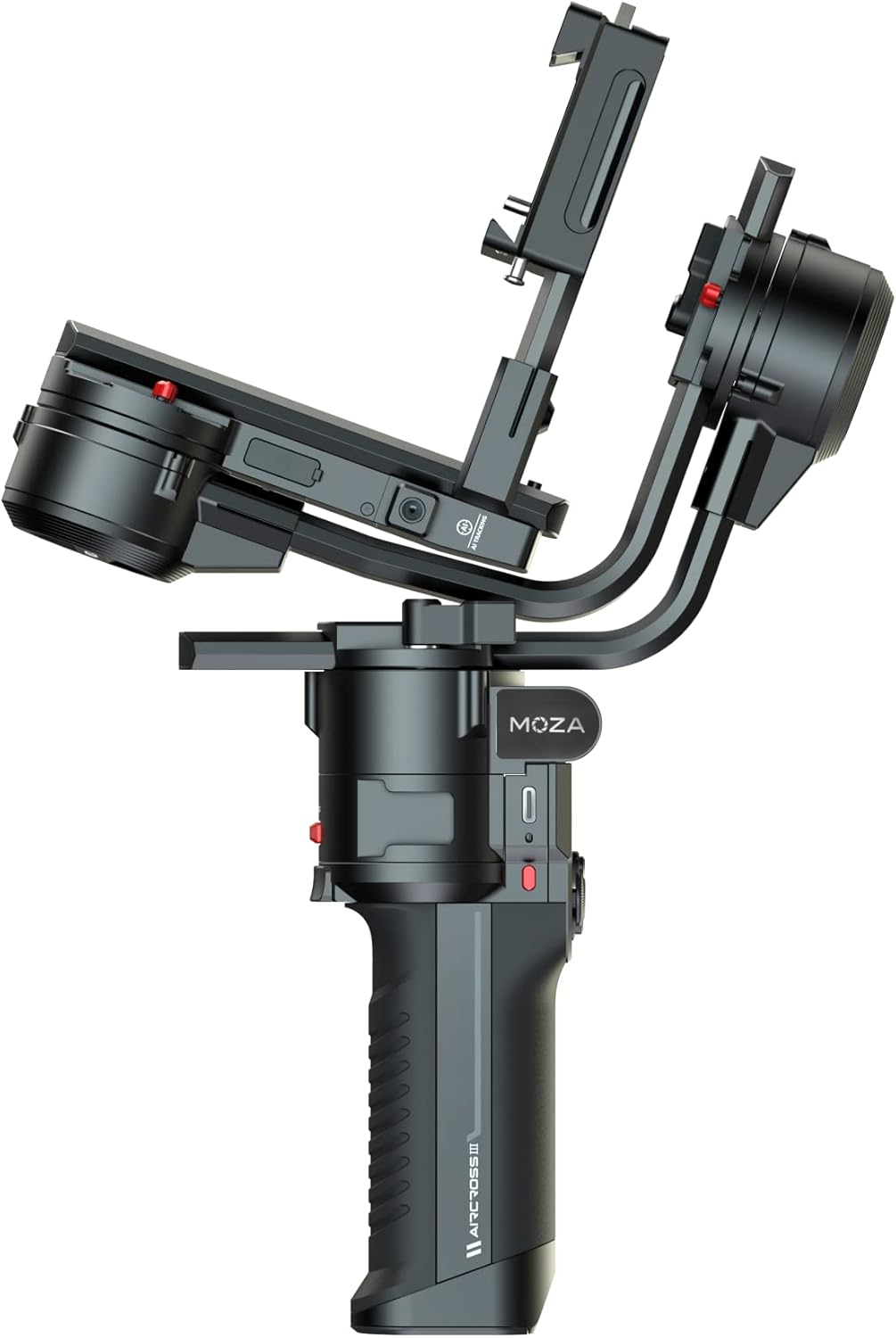 Moza Aircross 3 elektronische opvouwbare 3-assige gimbalstabilisator voor spiegelloze camera's (maximaal laadvermogen (3,2 kg/7 lbs) - zwart
