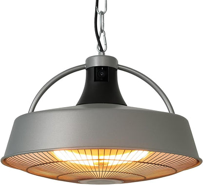 Aktobis plafondstraler, balkonverwarmer, tentverwarming WDH-210S (zilvergrijs + tot 2100 watt + verblindingsarm)