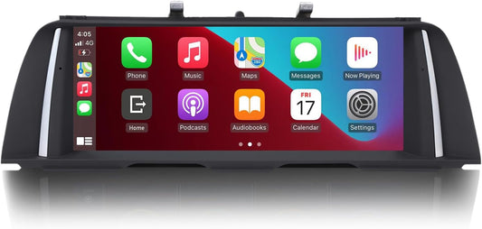 Ninetom 10,25'' Autoradio, Apple CarPlay/Android Auto/Mirrorlink/GPS voor 2010-2012 BMW 5 Serie F10/F11 met CIC Touchscreen-autoradio, GPS-navigatie voor de auto, geïntegreerde DSP