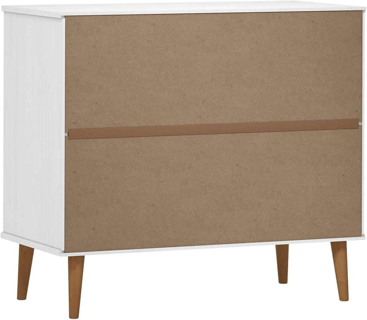 Sideboard Living Room Cabinets Living Room Angled Storage Cabinet Sideboard MOLDE White 90x40x80cm Solid Wood Pine - QUORE