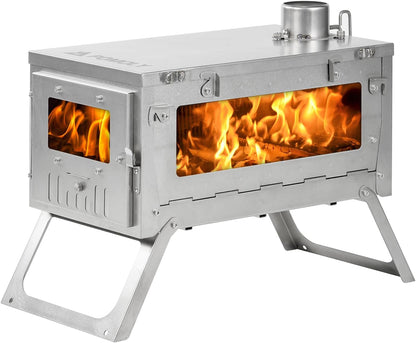 POMOLY Ti 0.6 Lichte titanium kachel, draagbaar, voor camping, outdoor, 3 m slang