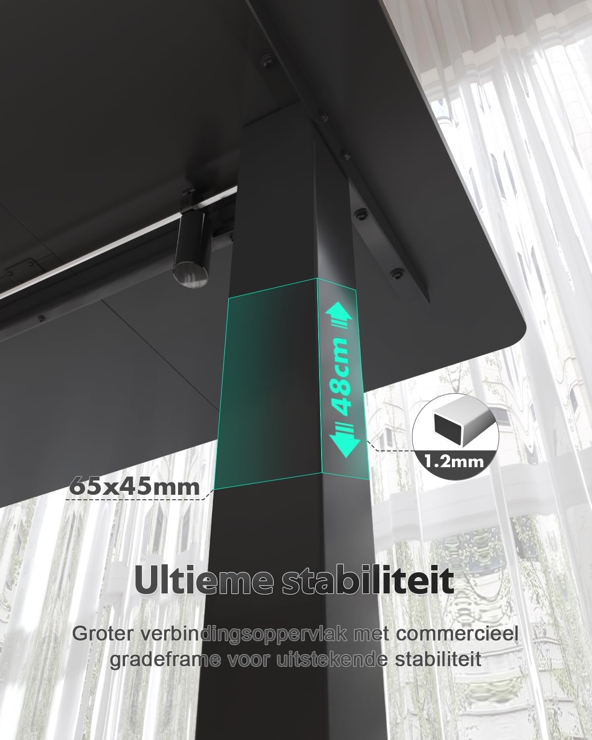 Devoko Electric Height Adjustable Desk, 160 x 60cm, Standing Desk with Memory, Computer Desk, Sit-Stand Desk, for Work, Study, Black