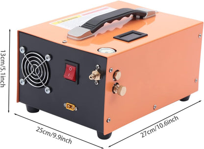 PCP Luchtcompressor, elektrische PCP-compressor, 300 W, hogedruk luchtcompressor, 12 V DC, mobiele multifunctionele compressor, 30 Mpa/300 bar/4500 PSI luchtcompressor, 220 V