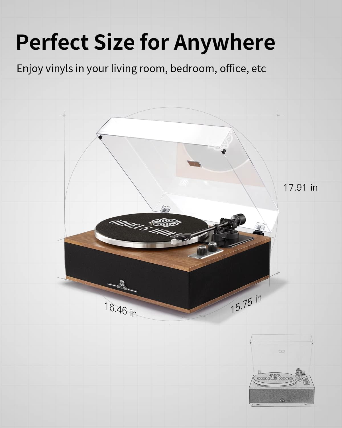 Platenspeler – Draaitafel – Vinylspeler – Bluetooth Platenspeler – Hifi Platenspeler – Met Geïntegreerde Luidsprekers – 33/45 Rpm En Ingebouwde Phono-Voorversterker