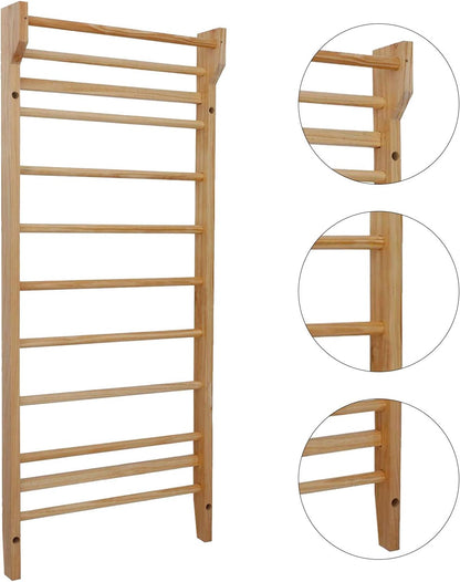 CCLIFE Muur Bars Gymnastiek apparatuur houten look veelkleurige Fitness Gymnastiek muur Klimmen muur Gym Sportartikelen voor volwassenen kinderen
