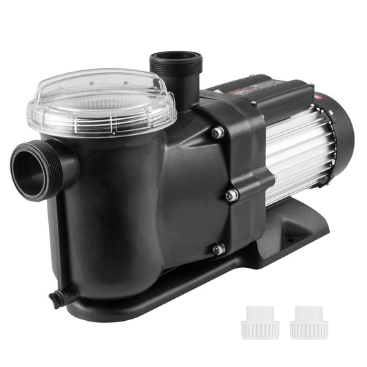 VEVOR Bovengrondse zwembadpomp, 1200 W, eenspeed zwembadpomp 100 GPM, snelheid 2850 omw/min, zwembadpomp met hefkop, max. 15 m, met filtermand, voor bovengrondse zwembaden, spa's