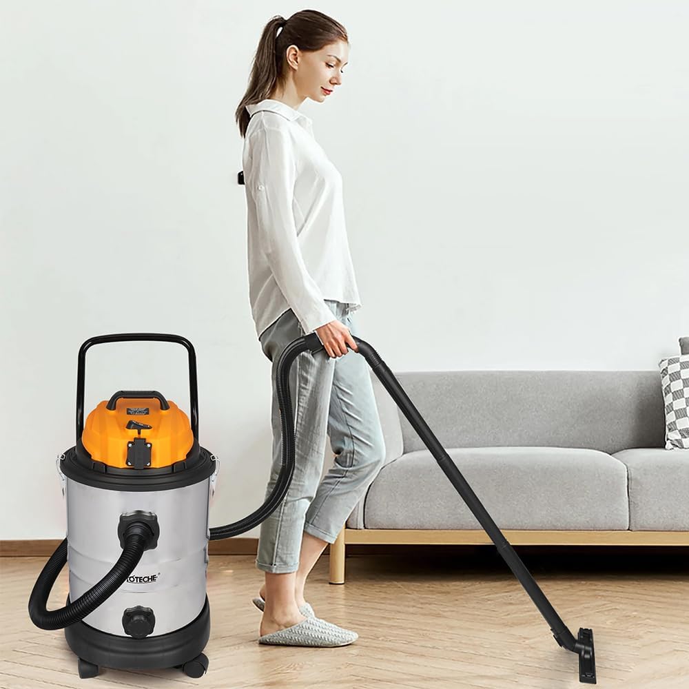 Hoteche 1200 W nat-droogzuiger, 40 l metalen reservoir, 1,4 m³/min luchtstroom, 15 kPa zuigkracht, met blaasfunctie, ideaal voor werkplaats, familie en bouwplaats