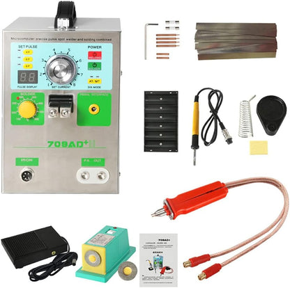 Hanchen Accu-lasapparaat, 3,8 kW, accu puntlasapparaat, high-performance automatische LED Pulse Spot Welder met soldeerbout voor 18650 22650 32650 batterij 220 V CE