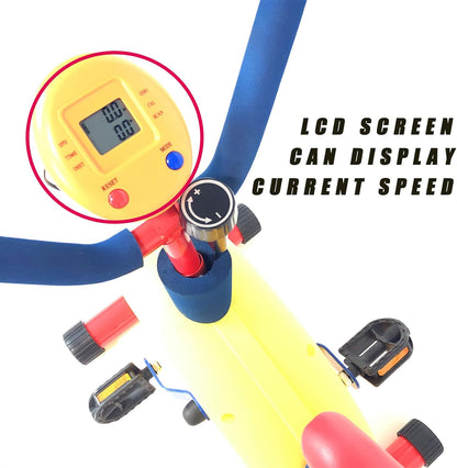 Fun Fitness Hometrainer Apparatuur, Indoor Cardio Training, Kinder Workout Fiets, Verstelbare Stoel Stationaire Fiets - QUORE