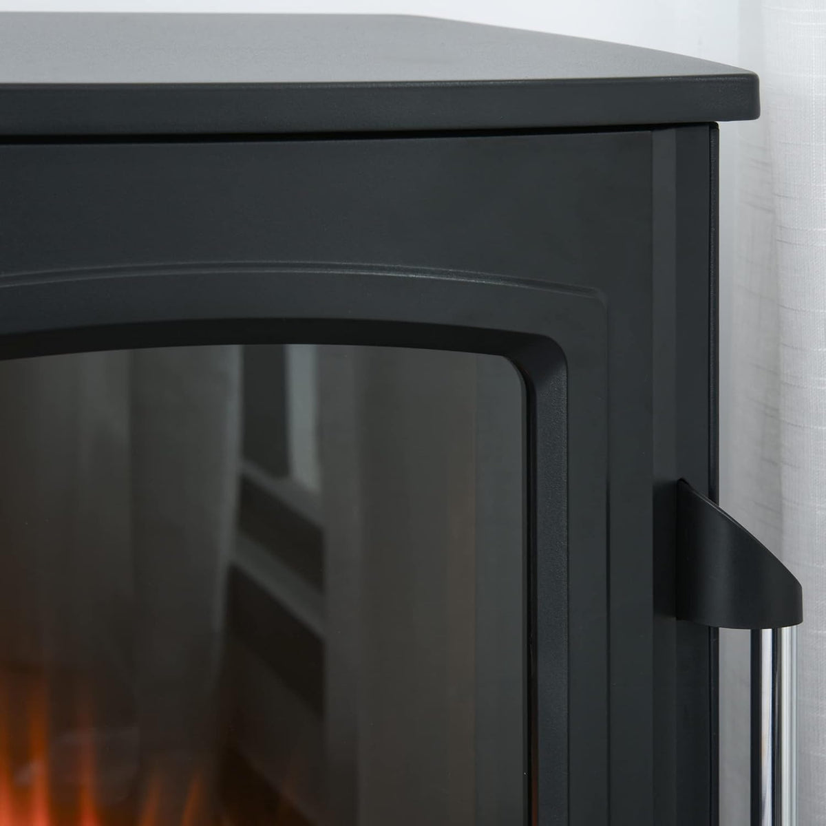 Elektrische Sfeerhaard – Elektrische Haard – Vrijstaande Haard – Open Haard – Sfeerverwarming – Realistisch Vlameffect – Instelbare Thermostaat 1000/2000W – Voor 20-25 m² - QUORE