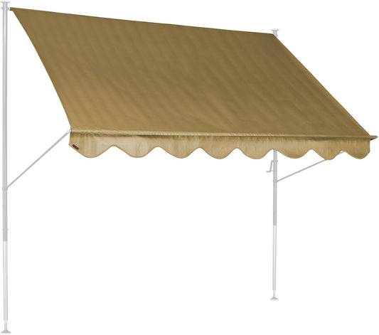 Angerer Freizeitmöbel GmbH Klemluifel standaard, luifel voor zonwering, montage zonder boren en pluggen, ideale balkonluifel voor huurwoningen (beige, 250 cm)