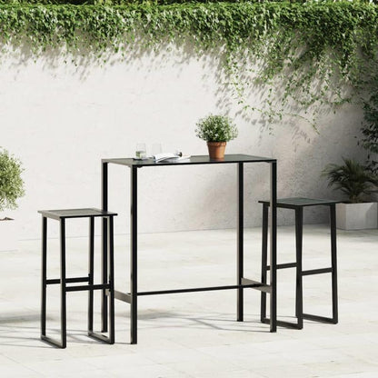 Bar stool 2pcs black 38x38x80cm powder -coated steel, Bar Seating, Kitchen Stools, Minimalist Stool, Modern Bar Stools, Sturdy Material, Durable Metal, Compact Stools