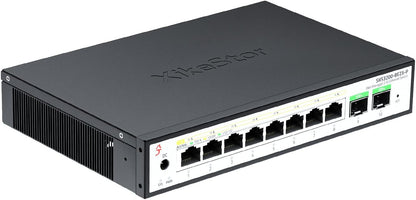 8-Port 2.5G Unmanaged PoE+ Ethernet Switch, IEEE 802.3af/at PoE 100W, Fanless 2.5Gb Netzwerk-Switch für AP, VoIP-Telefon, IP-Kamera, NVR