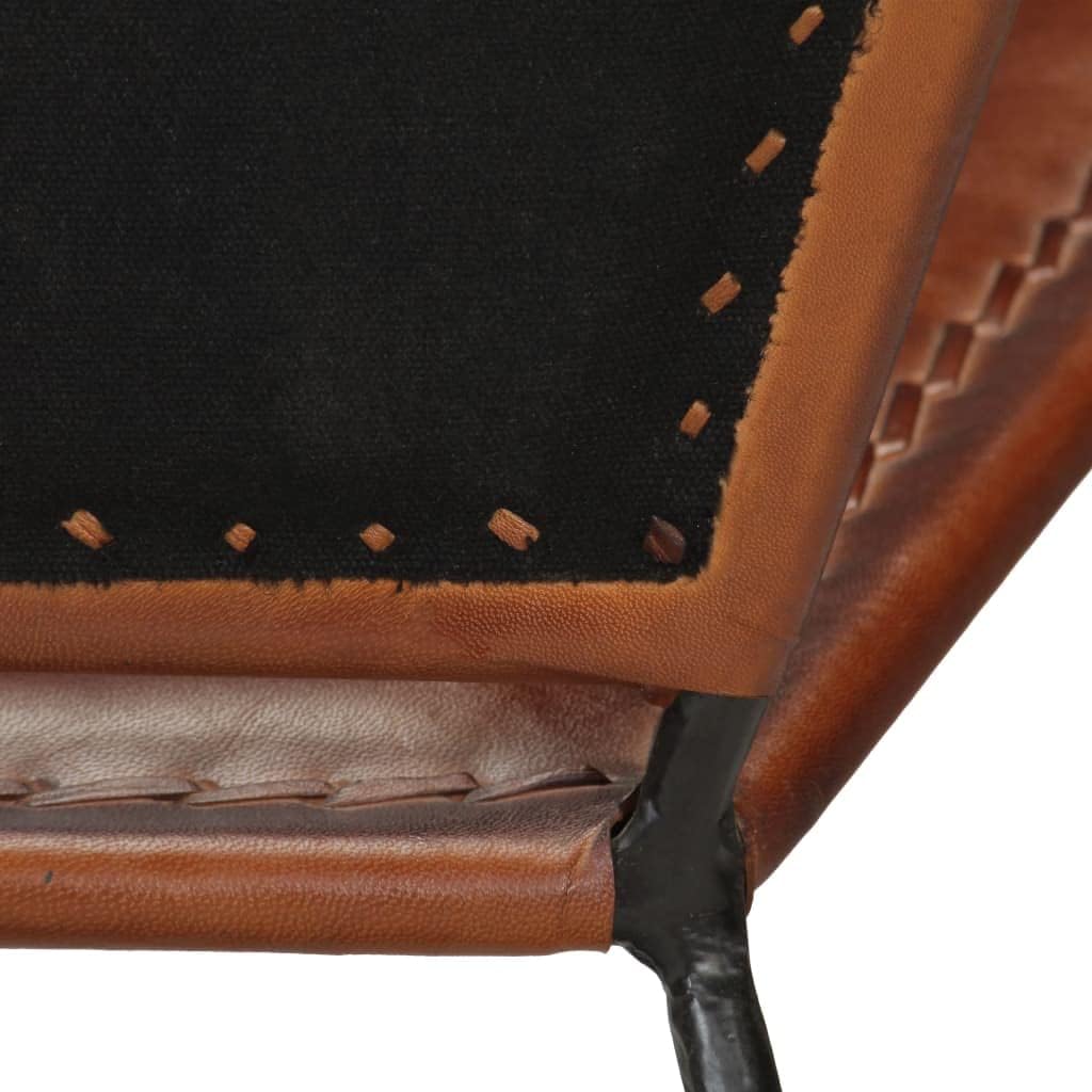 Fauteuil bruin echt leer, loungestoel, televisiestoel, relaxstoel, bureaustoel, stoel voor slaapkamer, woonkamer, werkkamer, kantoor