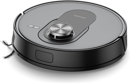Proscenic Q8 Max+ Robotstofzuiger met dweilfunctie, 8000 Pa, 200 min, stofzuiger robot met 3 l stofzak, lidar-navigatie, intelligente obstakelvermijding, app-spraakbediening, voor harde vloeren
