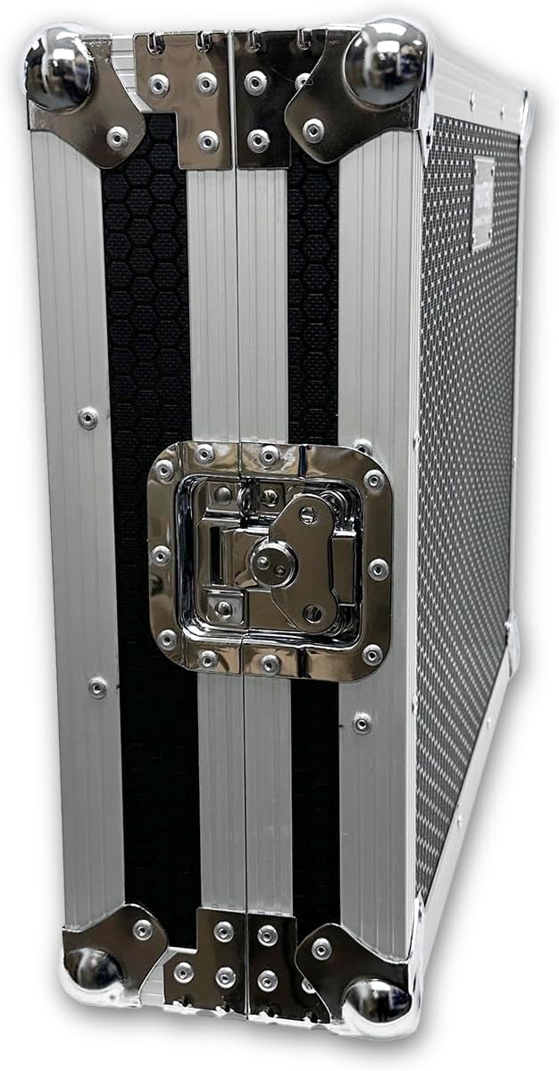 Flight Case – DJ-Koffer – Mixerkoffer – Controllerkoffer – PA-Mixerkoffer – Large 530 X 430 X 162 Mm Zwart – Aanpasbare Pick & Pluck Foam – 7 Mm Multiplex Met Aluminium Frame