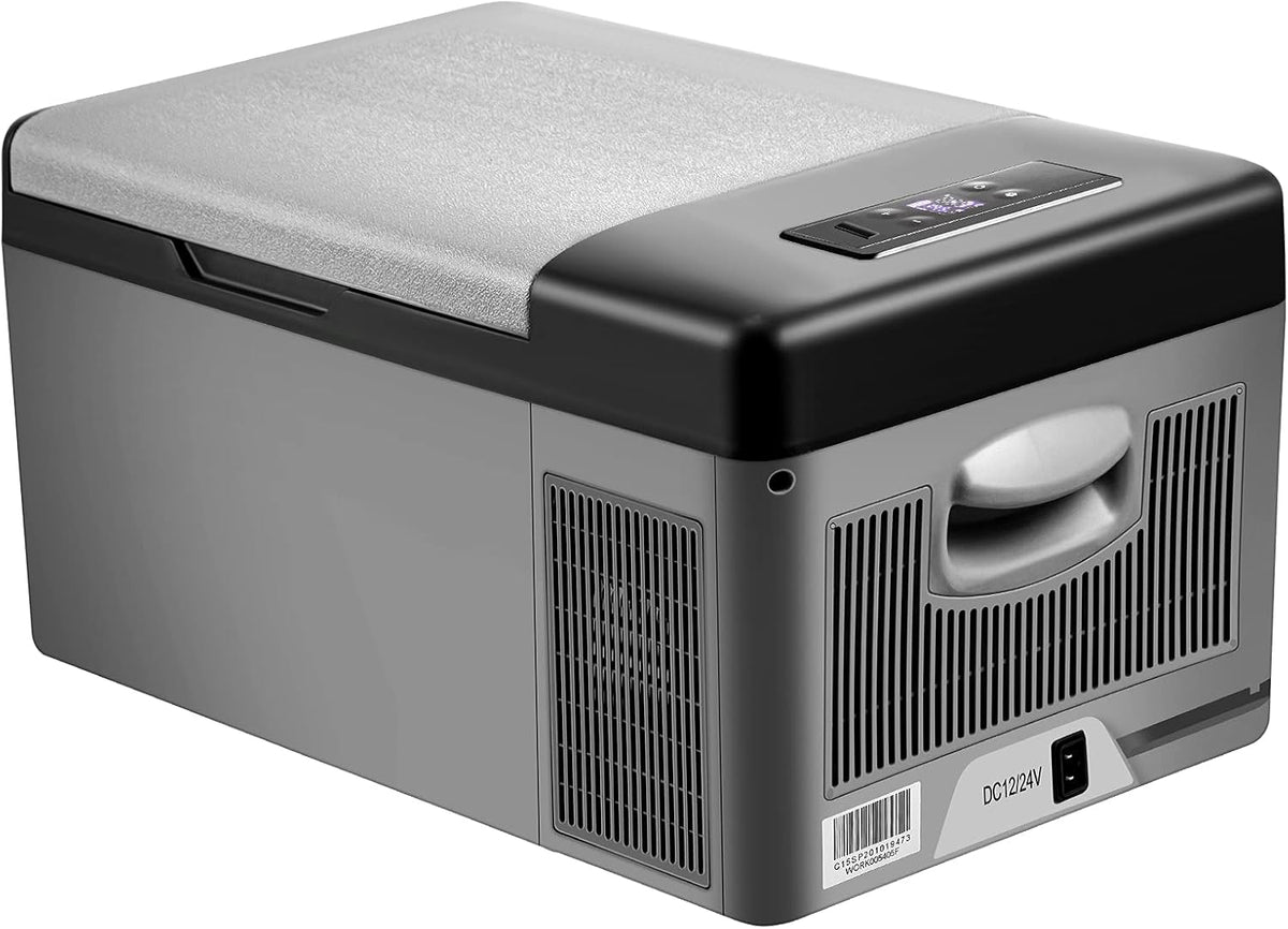 VEVOR Draagbare Vriezer Mini Koelkast Elektrische Koeler Auto Koeler 15 L 98 x 320 x 260 mm Koeler Elektrische 20 ℃ 10 ℃ Compressor Koeler Auto Vrachtwagen Boot Camper Kamperen grijs