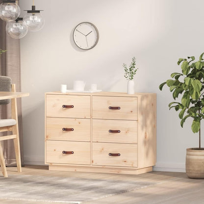 Sideboard Living Room Cabinets Living Room Oblique Storage Cabinet Sideboard 100x40x75cm Solid Wood Pine - QUORE
