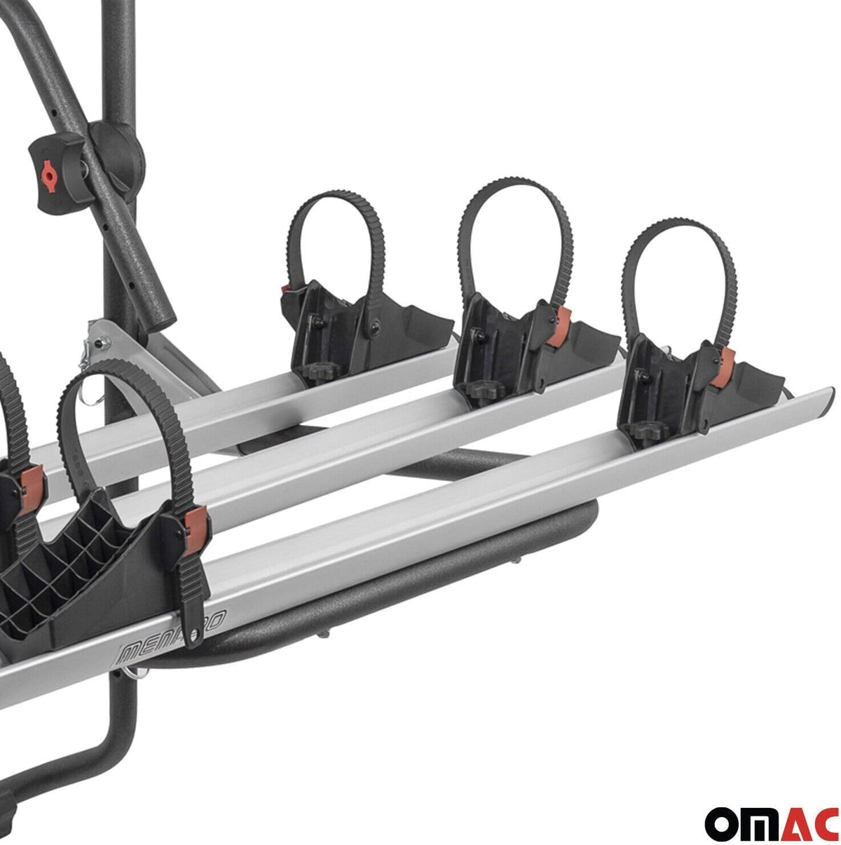 Menabo Bicycle Carrier 3 Bikes for VW Touran 2003-2025 Aluminium Black Silver - QUORE