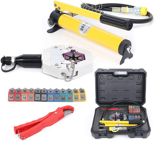 F7842F Hydraulic Hose Press, Crimping Tool Air Conditioning Kit, A/C, Separable, Plier Kit, Car, Repair - QUORE