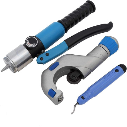 KATSU Hydraulische Pijp Expander Gereedschapset + 11 verschillende Expander Heads + Buissnijder + Ontbraamgereedschap