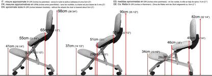 cinius Ergonomische stoel met rugleuning, verschillende kleuren