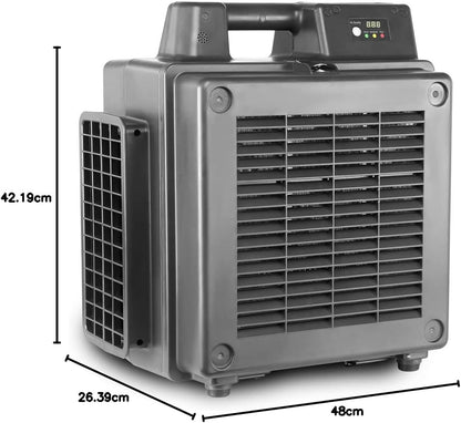 XPower X-2830U Air Mover Sealed Motor Low Profile Carpet Dryer - Air Blower Build-in GFCI Power Outlets & Hour Meter Dryer Floor Fan (X-2830U)