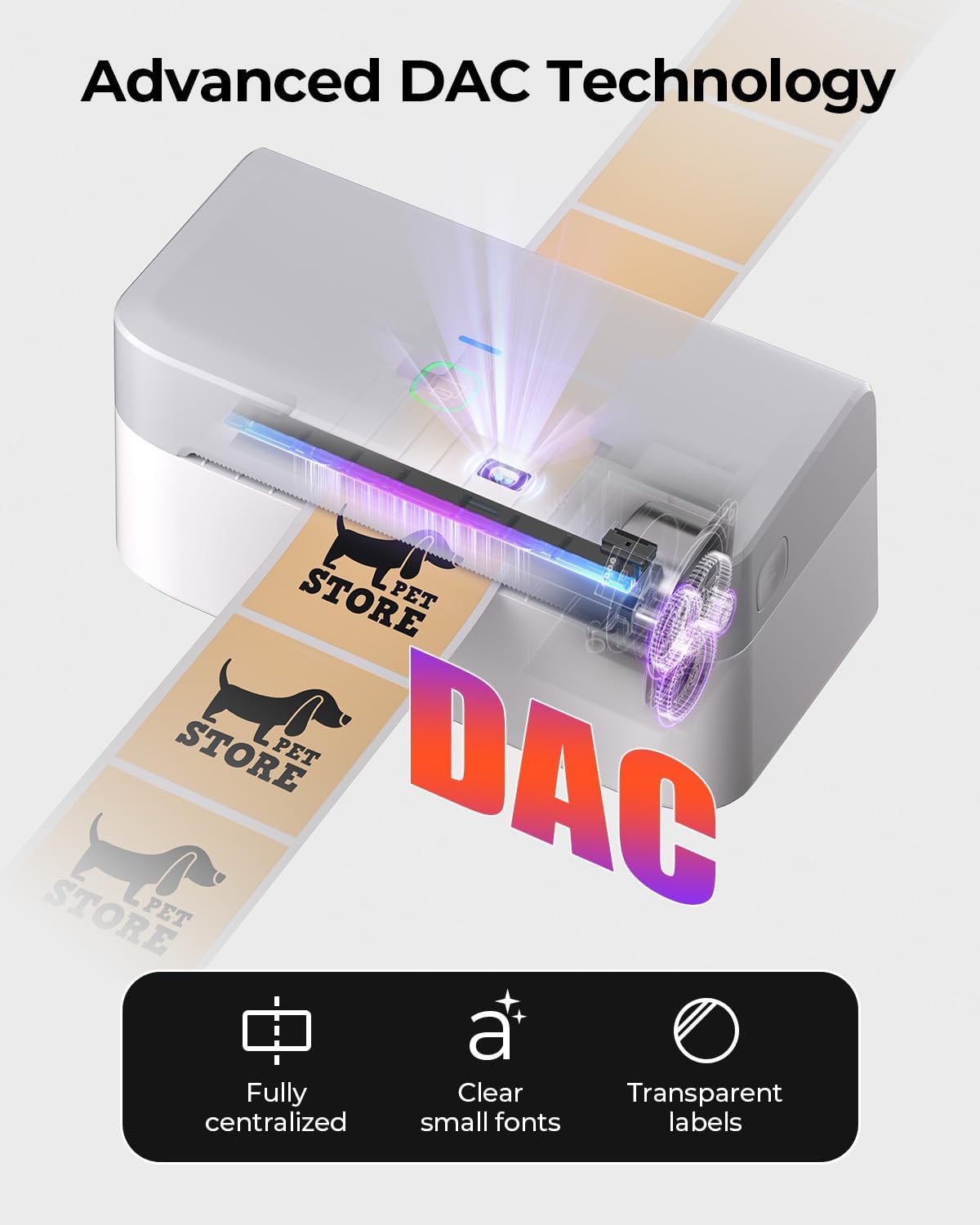 MUNBYN Bluetooth Label Printer DHL, Label Printer 4x6, Label Printer Thermal Printer for Shopify, Ebay, Etsy, Amazon, DHL, Evri, DPD, UPS, FedEx, 403B - QUORE