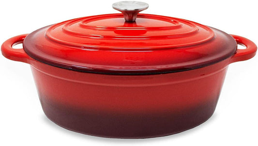 Cast Iron Casserole with Lid 28 cm 4 Litres | Stewpan Pure Casserole with Lid Casserole Reindl Cast Iron Pan Cocotte Oven Pan Induction Pan | Toci's Big-BBQ Premium Cooking Accessories - QUORE