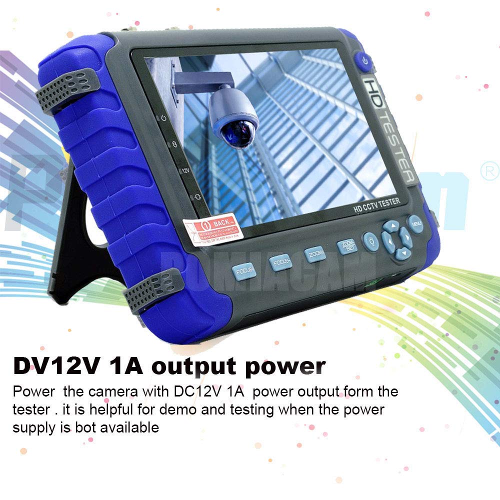 Professionele CCTV Tester IV8C 5" 8MP AHD TVI 4MP CVI CVBS Bewakingscamera HD Coaxiale Tester met PTZ Controller UTP Kabel Test DC 12V Output