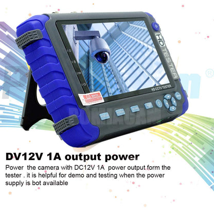 Professionele CCTV Tester IV8C 5" 8MP AHD TVI 4MP CVI CVBS Bewakingscamera HD Coaxiale Tester met PTZ Controller UTP Kabel Test DC 12V Output
