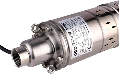 Dompelpomp – Huiswaterpomp – Fonteinpomp – Onderwaterpomp – Tuinpomp – Roestvrij Stalen Behuizing – Krachtige 0,37 kW Motor – Max 1,8 m³/u, 86 m Opvoerhoogte