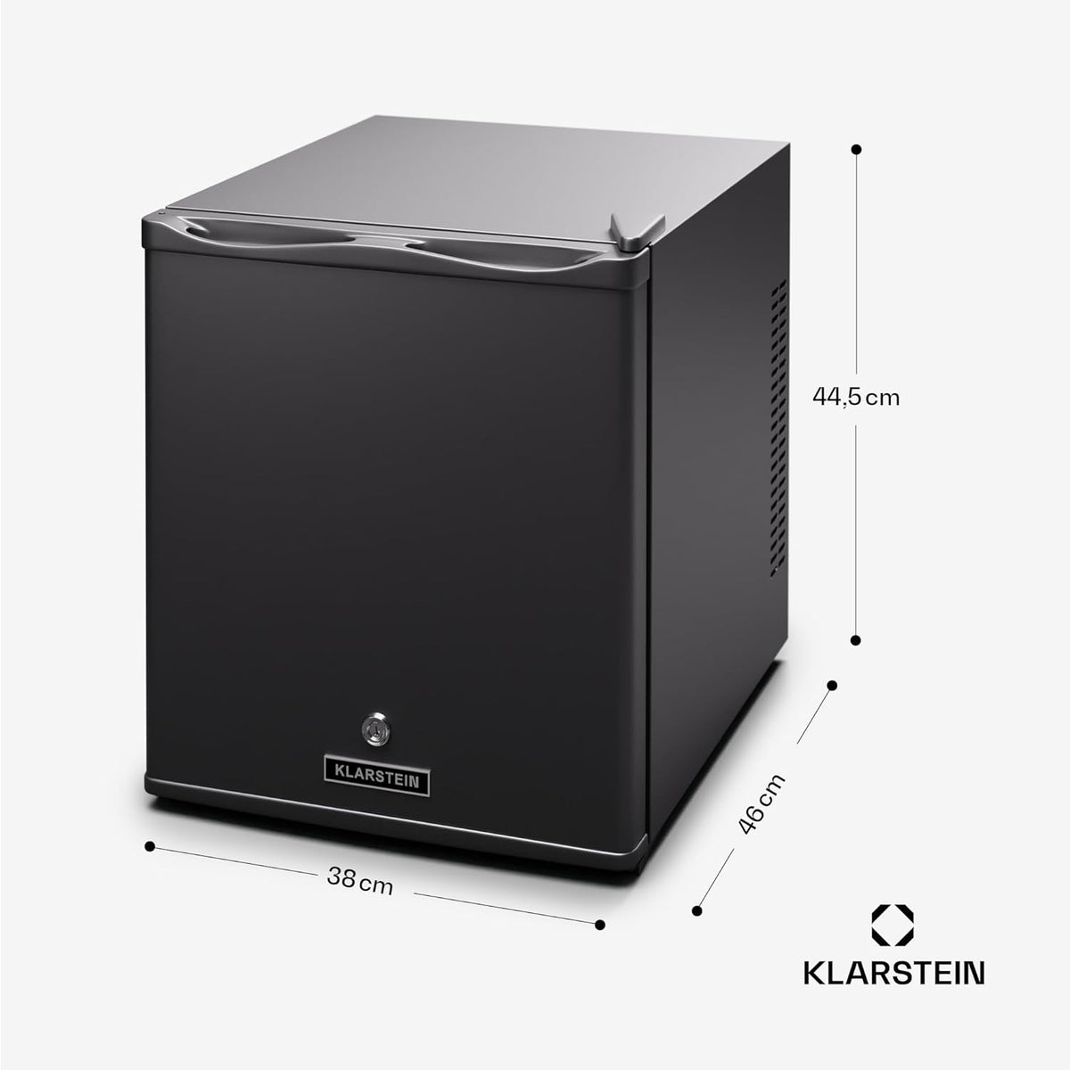 Klarstein Koelkast, mini-koelkast met glazen deur, 28 liter, mini-koelkast voor dranken, snacks en cosmetica, kleine en stille koelkast, verstelbare planken, kleine skincare koelkast