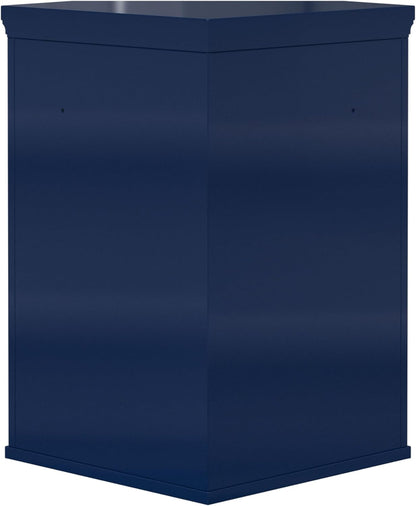 Elegant Home Fashions Glancy Hoekkast Muur Navy Lamellendeur Stijl