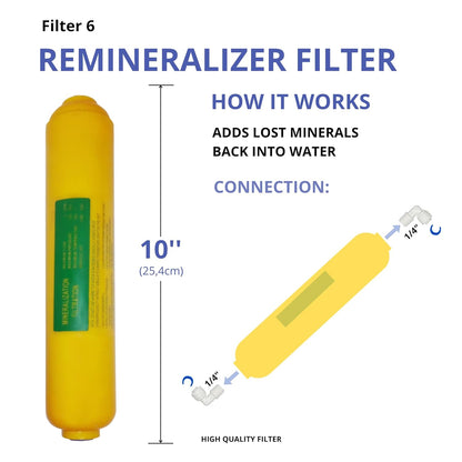 Moon UV Omgekeerde Osmose 7 Stage Pomp Manometer Remineralizer UV en Lux Tap 75 GPD Membraan