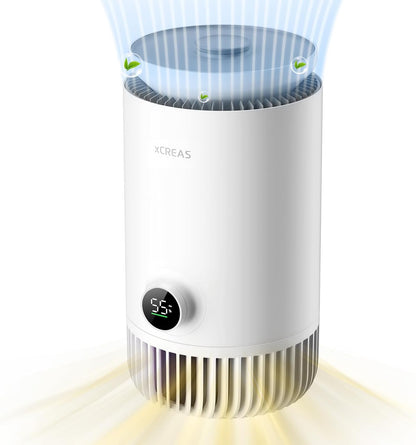 Luchtreiniger en luchtbevochtiger, 2-in-1, luchtbevochtiger en luchtreiniger met HEPA-filter voor slaapkamer, tank van 3 liter met overvulling