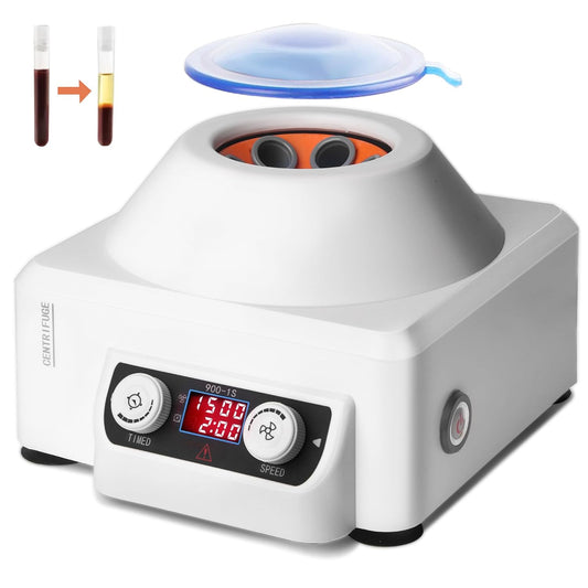 PRP Laboratoriumcentrifuge – Plasmacentrifuge – Laboratoriumcentrifuge – Tafelcentrifuge – Draagbare Tafellaboratoriumcentrifuge – 6 X 10 Ml – 4000 Omw/Min – Timer 1 Tot 99 Min