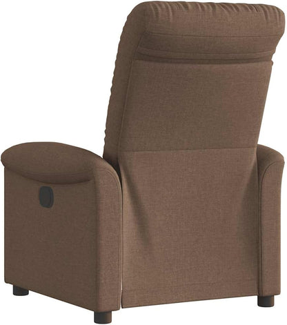 Gecheer Relax Chair Electric Brown Fabric, Recliner Chair Television Chair Reading Chair for Living Room Bedroom Reading Corner Guest Room 3303238