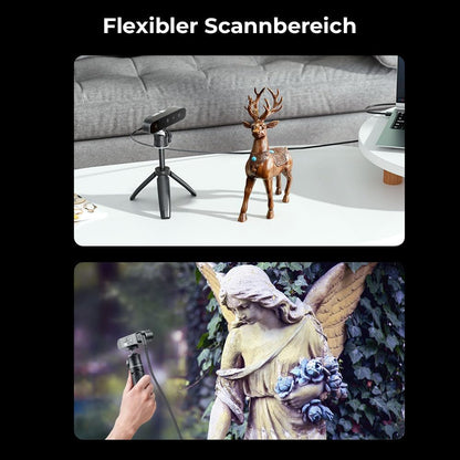 Creality CR-Scan Ferret SE 3D-scanner, 0,1 mm, 150-2000 mm scanbereik, anti-shake, 24-bits kleurenscan, scan zwarte/metalen (niet reflecterende) objecten zonder scanspray, voor Windows/Mac