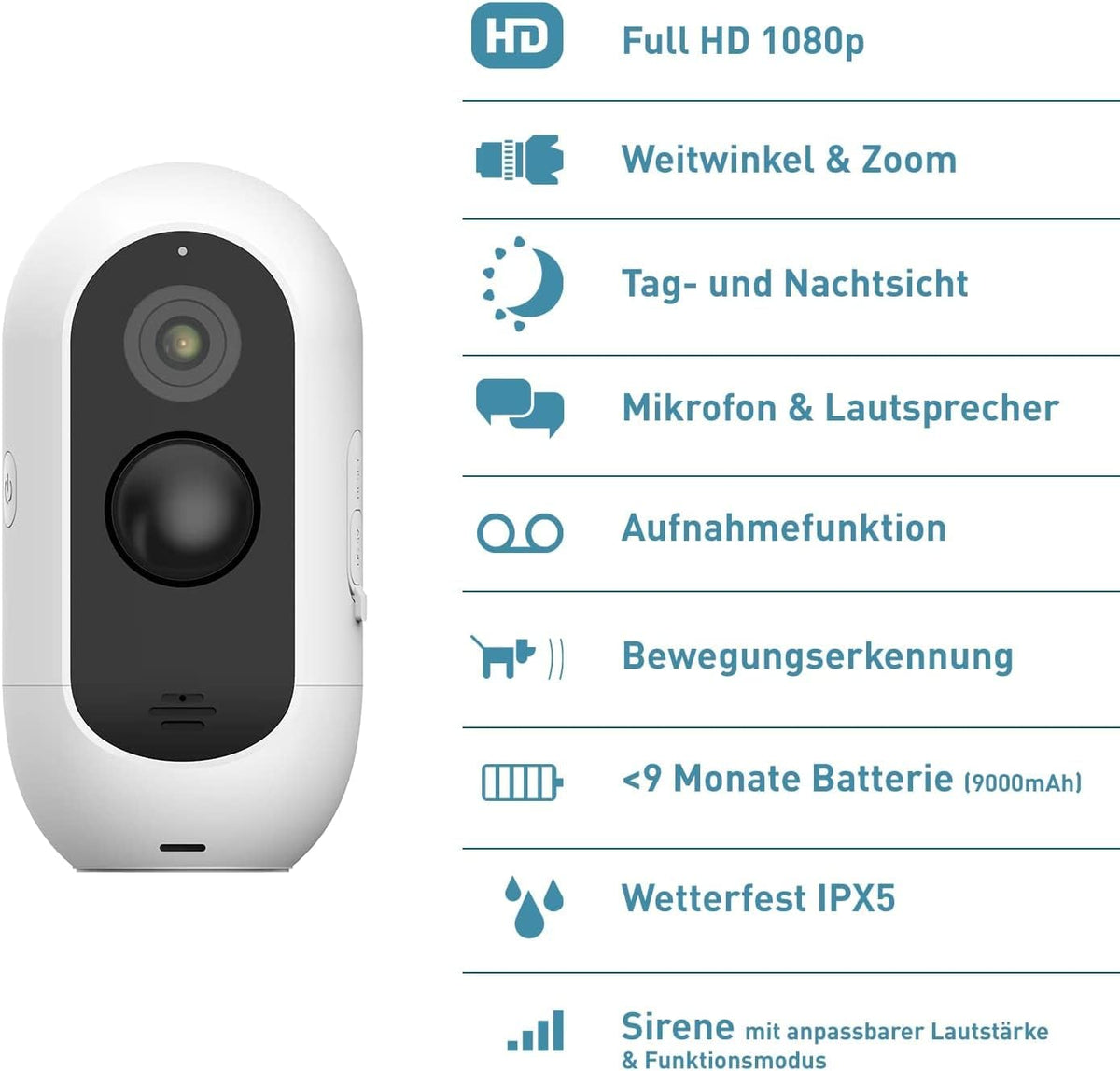 PetTec® Cam Free 2-delige set - Draadloze huisdiercamera hondencamera met app [ZONDER ABONNEMENT] - Katten & honden camera binnen/buiten - Bewegingsdetectie & spraakfunctie - Batterij tot 9 maanden