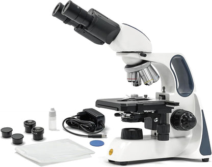 Swift SW400INF-B-CL 40X-2500X Magnificatie, Infinity Optical System Research-Grade Binocular Microscoop Compound Lab met Wide-Field10X/25X Eyepieces, Mechanical Stage, UltraPreciseFocusing