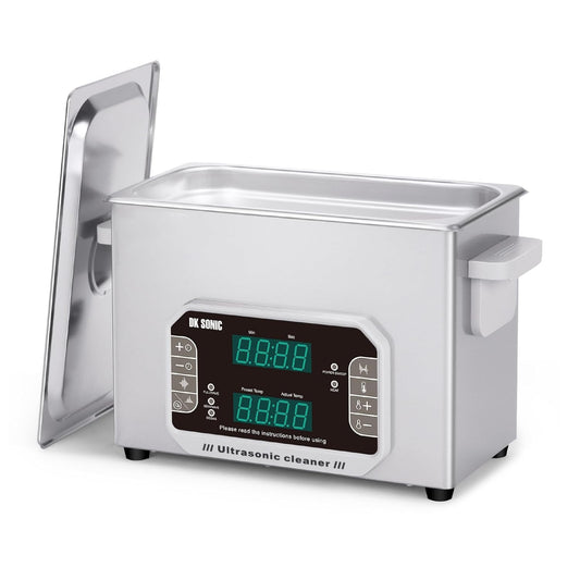 DK SONIC Professionele Ultrasone Cleaner 4L, 120W Precisie Ultrasone Sieraden Cleaner met Timer, Verwarming & Aanraakbediening, Multi-Toepassing voor Brillen, Kettingen, Horloges (Inclusief Mand)